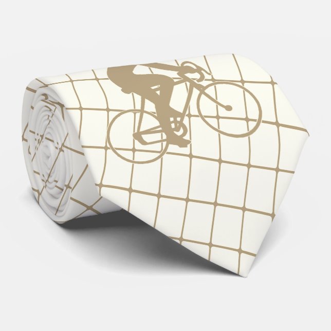 Reiten auf dem Tan Karo Necktie Krawatte (Gerollt)