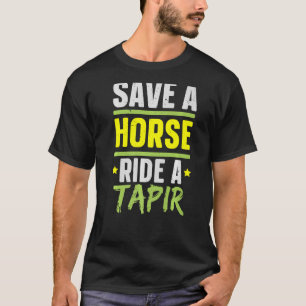 Reiten auf dem Tapir Tierwelt Zookeepe T-Shirt