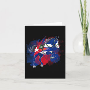 Reiten auf Kuba Flagge Karte