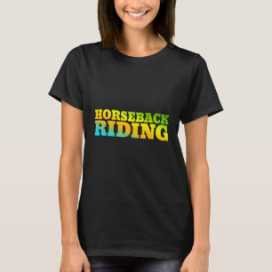 Reiten auf Pferden in natürlichen Farben gestaltet T-Shirt