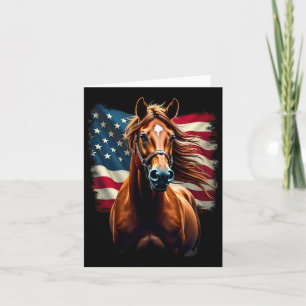 Reiten auf Pferden unter amerikanischer Flagge Karte