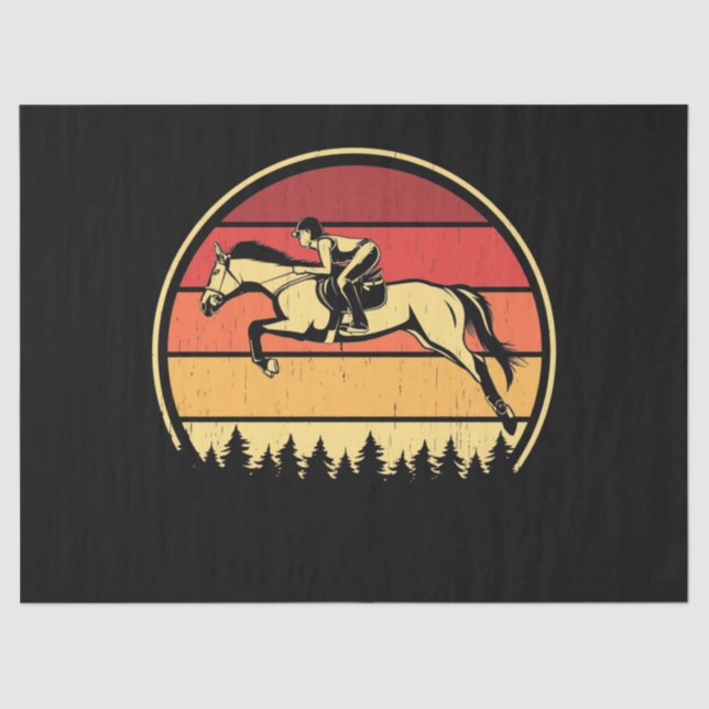 Reiten bei Mädchen Seidenpapier (Vorderseite)