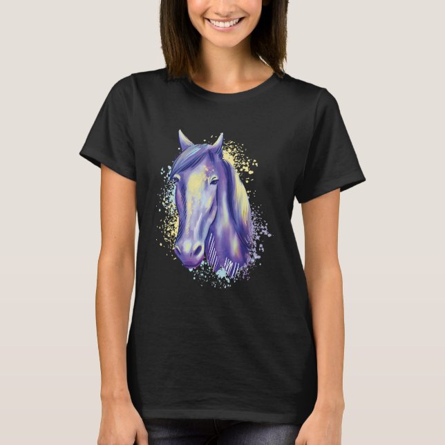 Reiten bei Pferden T-Shirt (Vorderseite)