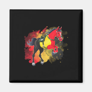 Reiten - Belgien-Flagge Magnet