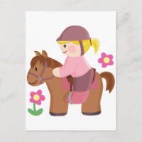 Reiten blonde Haare, braunes Pferd