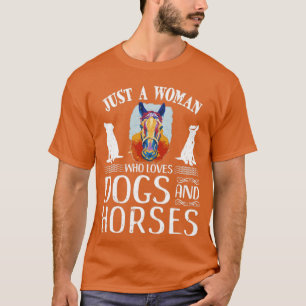 Reiten Cowgirl Liebe Hunde Pferd T-Shirt