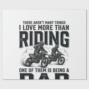 Reiten Dad Vintage Gravur Motocross Zitat Design Geschenkpapier