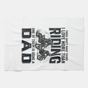 Reiten Dad Vintage Gravur Motocross Zitat Design Geschirrtuch