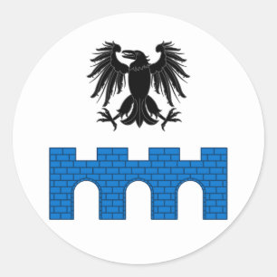 Reiten des Ravensbridge Populace-Abzeichens Runder Aufkleber