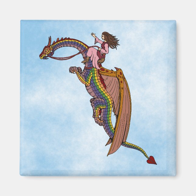 Reiten des Regenbogendrachen Magnet (Vorne)