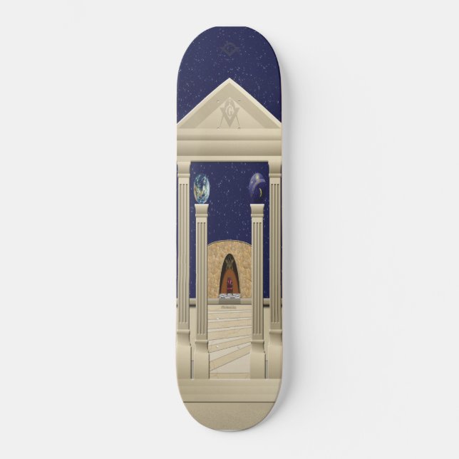 Reiten des Tempel-Skateboards Skateboard (Vorderseite)