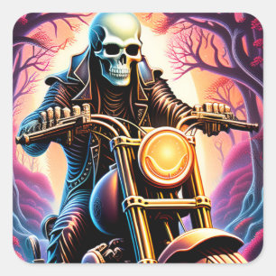 Reiten durch die Verflechtungszweige Quadratischer Aufkleber