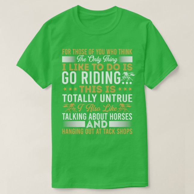 Reiten Funny Gaben T-Shirt (Design vorne)