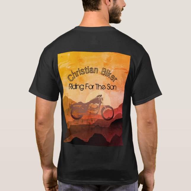 Reiten für das SONNENMotorrad Christlich T-Shirt (Rückseite)