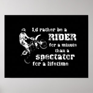 Reiten für eine Minute Fernfahrrad Motocross Poste Poster