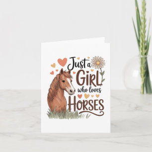 Reiten für Mädchen Frauen - nur ein Mädchen, das l Karte