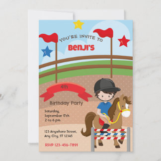 Reiten Geburtstagsparty Einladung