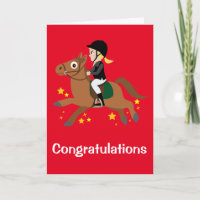 Reiten Girl-Performance Glückwunsch