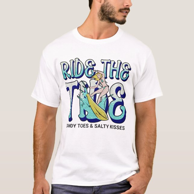 Reiten im Gezeiten Surf T-Shirt (Vorderseite)