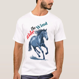 Reiten im T - Shirt der Windmänner - Grafik-Design