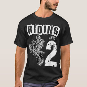 Reiten in 2 Jahre alt 2. Geburtstag Boy Dirt Bike T-Shirt