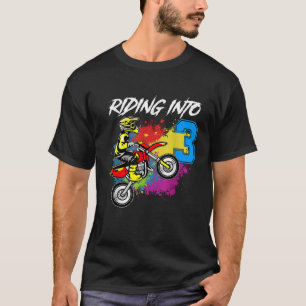 Reiten in 3 Jahre alt 3. Geburtstag Boy Dirt Bike T-Shirt