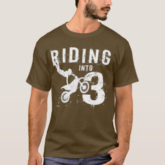 Reiten in 3 Jahre alt 3. Geburtstag Boy Dirt T-Shirt