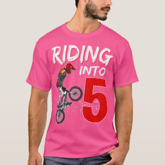 Reiten in 5 Jahre alt Geburtstag Boy Bmx Bike 5. T-Shirt