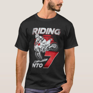 Reiten in 7 Dirt Bike 7 Jahre alt 7. Geburtstag P T-Shirt
