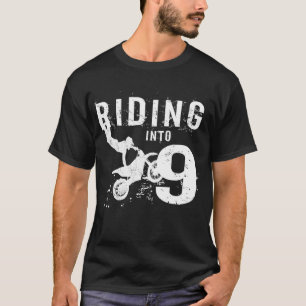 Reiten in 9 Jahre alt 9. Geburtstag Boy Dirt Bike T-Shirt