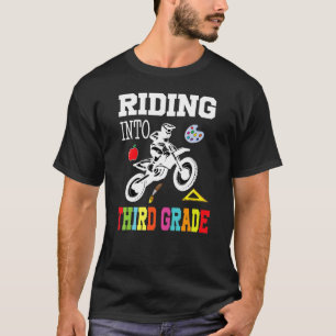 Reiten in das 3. Klasse Bike Biker Zurück zur Schu T-Shirt