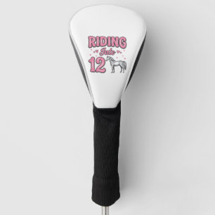 Reiten in den 12 Pferde-Geburtstags-Vektor-Design_ Golf Headcover