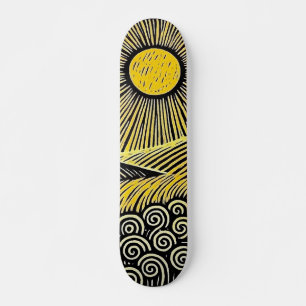 Reiten in der goldenen Stunde Skateboard