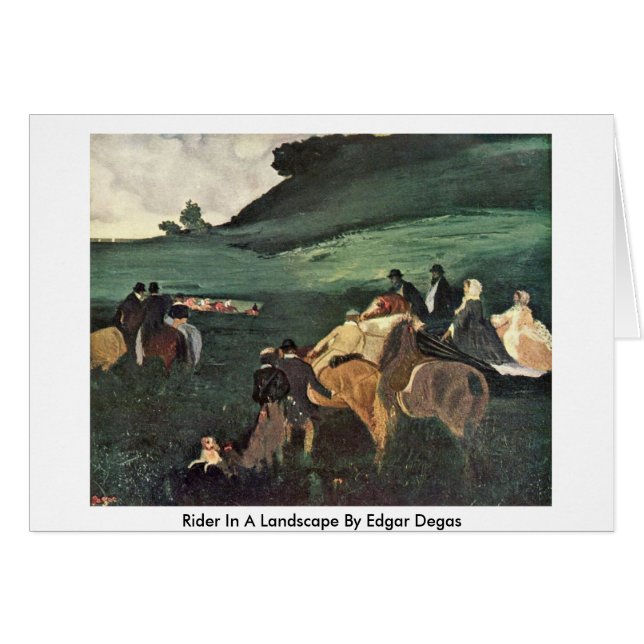 Reiten in einer Landschaft von Edgar Degas (Vorderseite (Horizontal))