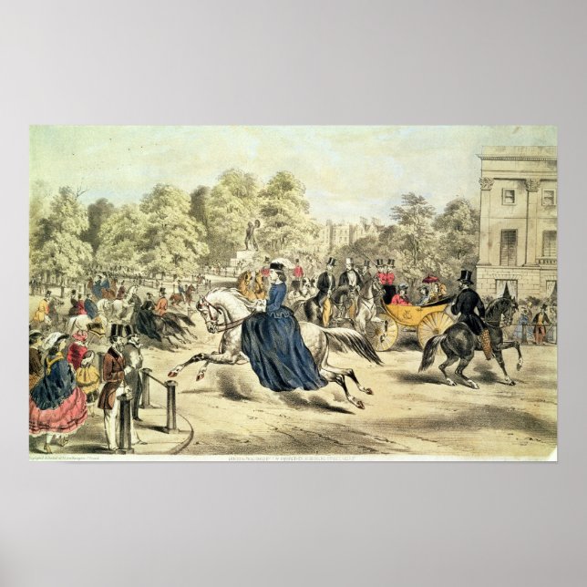 Reiten in Rotten Row, Hyde Park Poster (Vorne)