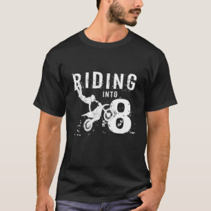 Reiten ins 8-jährige Junge Dirt Bike zum 8. Geburt T-Shirt