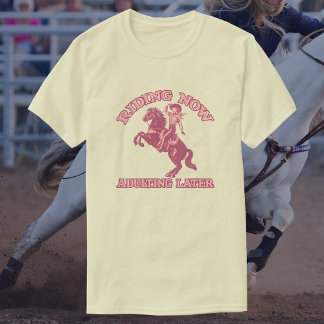 Reiten jetzt erwachsen später | Funny Vintag Horse T-Shirt