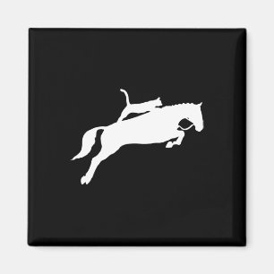 Reiten Katze T Shirt Funny Cat Pferdegeschenk Magnet