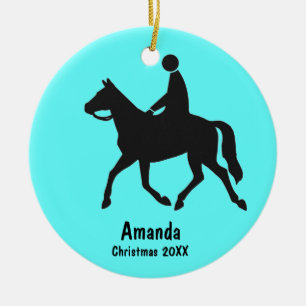 Reiten Keramik Ornament
