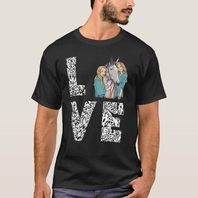 Reiten Liebe Reiten T-Shirt (Vorderseite)
