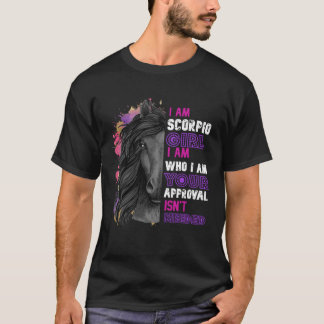 Reiten Lover I Am Scorpio Girl Lieben Reiten T-Shirt