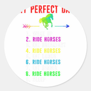 Reiten Lover Shirt Reiten Runder Aufkleber