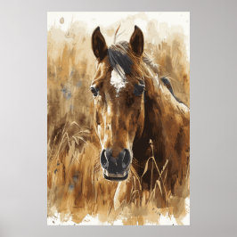 Reiten Lover Watercolor Art Poster zum Geburtstag