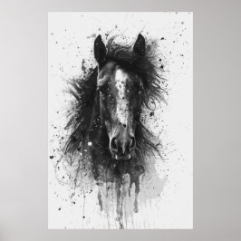 Reiten Lover Watercolor Art Poster zum Geburtstag