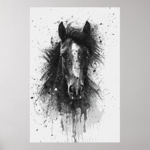 Reiten Lover Watercolor Art Poster zum Geburtstag