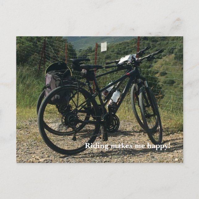 Reiten macht mich glücklich postkarte (Vorderseite)