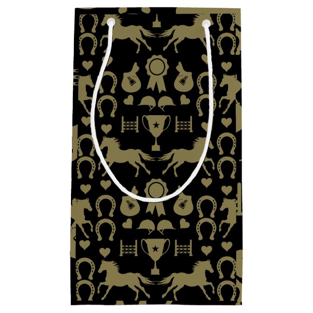 Reiten mit Gold Kleine Geschenktüte (Vorderseite)