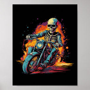 Reiten Motorrad Halloween Kostümfahrer Poster