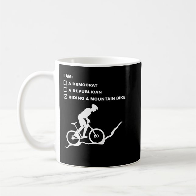 Reiten - Mountainbike - Downhill Biker Rad B Kaffeetasse (Links)