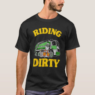 Reiten Müll LKW Müll kann Raccoon T-Shirt